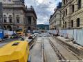 Oprava tratě nad mostem přes Divadelní ulici. | 02.08.2021