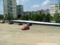 Celkový pohled na vyústění portálu podjezdu Lamačova do prostoru zastávky K Barrandovu | 30.7.2006
