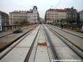 Rekonstrukce tramvajové trati do velkoplošných panelů BKV mezi křižovatkou Palackého náměstí a Zborovskou ulicí. | 3.10.2007