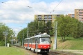 Souprava tramvají T3G #1604+#1619 projíždí okolo smyčky Švermova. | 20.5.2020