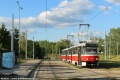 Souprava vozů T3P #1583+#1576 stojí ve výstupní zastávce smyčky Bystrc, Rakovecká. | 20.5.2020