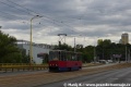 Sólo Konstal 805Na #334 zatahuje do vozovny přes most Pomorski. | 22.6.2018