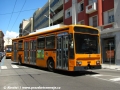 A trolejbus je tady! Dokonce dva! První z nich, č. 620, právě manipulačně projíždí křižovatkou u zastávky Via Roma samospádem se staženými sběrači, ale vůz v pozadí jede na běžné lince. | 27.7.2010