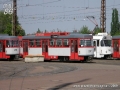 Ve vozovně Betriebshof Freiimfelder Str. odstavené vlečné vozy B4D ev.č.217 a 216 | 8.5.2008