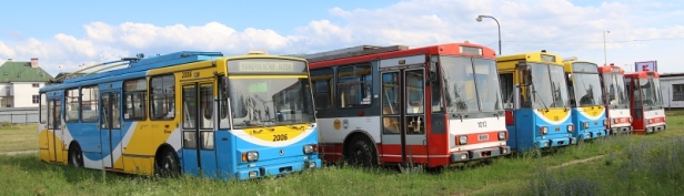Odstavené trolejbusy Škoda 14 Tr 17/7M #2006, Škoda 15 Tr 10/7 #1013, 1006, Škoda 15 Tr 13/7M #1017 a Škoda 15 Tr 10/7 #1011 a 1004. | 30.6.2017