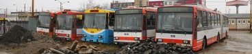 Odstavené trolejbusy v areálu vozovny tramvají... | 26.11.2017