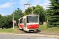 Vůz T5B6 ev.č.273 na objízdné koleji vozovny Litvínov. | 2.6.2012