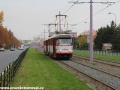 K zastávce Pionýrská míří souprava vozů T3R.P ev.č.173+155 vypravená na linku 4. | 14.10.2013