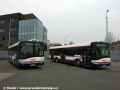 Odstavené autobusy Solaris ev.č.638 a ev.č.641 v areálu autobusových garáží. | 5.4.2014
