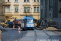Jednokolejným úsekem v Nádražní ulici projíždí vůz T3SUCS ev.č.966 vypravený na linku 11. | 16.6.2016