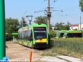 Smyčku Budziszyńska právě opouští vůz Solaris Tramino S105P ev.č.556. | 1.7.2012