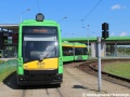 Vůz Solaris Tramino S105P ev.č.555 ve smyčce Osiedle Sobieskiego. | 1.7.2012