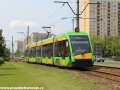 Mezi zastávkami Połabska a Rondo Solidarności projíždí vůz Solaris Tramino S105P ev.č.550. | 1.7.2012