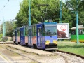 Záložní vlak v podání vozů Konstal 105Na ev.č.116+115 ve smyčce Dębiec. | 2.7.2012