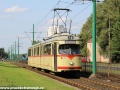 U zastávky Osiedle Piastowskie zachycen vůz Düewag GT8 ev.č.697. | 2.7.2012