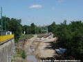 Pohled na rozestavěné prodloužení PST (tramvajové rychlodráhy) u zastávky Most Teatralny. | 1.7.2014