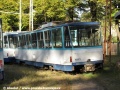 Tramvaj typu T6B5 ev.č.32071, zřejmě již dlouho odstavená ve zrušené vozovně č. 4. | 1.10.2011