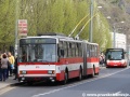 Trolejbus 15Tr13/6M ev.č.573 vozí Ústečany od roku 2012, i on byl zakoupen z Hradce Králové. | 4.4.2014