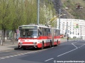 Trolejbus Škoda 15Tr02/6 ev.č.568 byl v roce 1992 dodán do Hradce Králové. Pod trolejí Ústí nad Labem jej potkáte od roku 2010. | 4.4.2014
