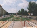Podoba tramvajové tratě Hradčanská - Prašný most s travnatým zákrytem z roku 2002 | 1.6.2002