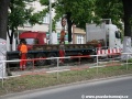Kolejové pole uložené na silniční návěs. | 17.5.2011