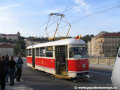 Vůz T1 ev.č.5002 vystavený na Mánesově mostě u příležitosti Dne otevřených dveří Dopravního podniku Praha | 22.9.2007