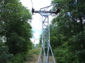 Nosná podpěra č.3 lanové dráhy na Komáři Vížku obsahuje v kladkové baterii pro každé lano 6 kladek vedoucích lano. | 9.7.2012