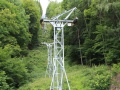 Nosná podpěra č.5A lanové dráhy na Komáři Vížku obsahuje v kladkové baterii pro každé lano 4 klady vedoucí lano. | 9.7.2012