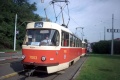 Po výluce Plzeňské ulice ožila v září 1998 opět smyčka Kotlářka s typickou linkou 34, na které byla zachycena strašnická souprava vozů T3SU #7003+T3 #6703.  | 22.9.1998