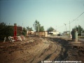 Smyčka Ústřední dílny DP během probíhající rekonstrukce. Během výluky v roce 1997 byla rekonstruována smyčka a most přes jízdní pás Černokostelecké ulice | 25.8.1997