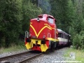Ozubnicová lokomotiva T426.001 do Harrachovského tunelu zvláštní vlak složený z vozů 29-29 309+29-29 327-5+Balm Bistro+820.056-0. | 10.9.2011