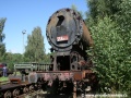 Parní lokomotiva 556 0213 v Muzeu Českých drah v bývalé výtopně v Lužné u Rakovníka připomíná značně zašlý vrak | 9.8.2008