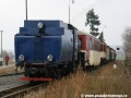Parní lokomotiva U57.001 v čele zvláštního vlaku ve Slezských Rudolticích. | 5.11.2011