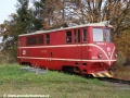 Motorová lokomotiva 705.916-5 odstavená v koncovém šturcu v Osoblaze. | 5.11.2011
