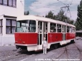 Elektrický motorový jednosměrný vůz T3 ev.č.6149 z roku 1962 ze série vozů ev.č.6102-6171 | léto 1991