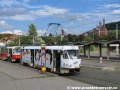 Točené léto s Kofolou a vozem T3SUCS ev.č.7040 vybírá volno ve smyčce Nádraží Braník | 18.8.2006