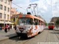 Kofola tramvaj tvořená vozem T3SUCS ev.č.7040 v zastávce Anděl | 7.6.2007