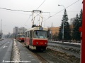 V zastávce Vozovna Vokovice odbavil své poslední cestující před zatažením do vozovny vůz T3SUCS ev.č.7251 vypravený na linku 25. | 20.1.2010