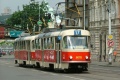 Souprava vozů T3M #8078+8013 vypravená na linku 17 míří k zastávce Veletržní. | 1.8.2006