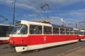 Vůz T3R.P #8460 (ex T3 #6883) odstavený v Opravně tramvají po železniční nehodě z 9. září 2022, kdy jako řízený vůz v soupravě s vozem T3R.P #8507 najel ve smyčce Olšanské hřbitovy do vozu Škoda 15T ForCity Alfa #9247. | 12.10.2022
