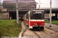 Na lince 15 začínal provoz vozů KT8D5, což dokumentuje vůz #9004 zachycený v prostoru smyčky Těšnov. | 1.5.1987