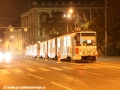 Souprava spřažených vozů KT8D5 #9020+9039 na lince náhradní dopravy X vyčkává v zastávce Karlovo náměstí na odjezd směr I.P.Pavlova. | 30.10.2010