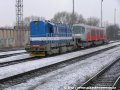 Lokomotiva 740 469-2 přivezla na zličínské nádraží vůz Škoda 14T ev.č.9122. | 22.3.2007