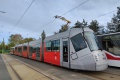Vůz Škoda 14T Elektra #9154, který byl účastníkem železniční nehody za zastávkou Nádraží Braník z centra 24.5.2023 se soupravou vozů T3R.P #8422+#8421 vyčkává na odstavné ploše v Opravně tramvají na zahájení opravy.  | 1.11.2023