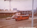 Kolejový brus T3 ev.č.5571 v Makovského ulici u budoucí zastávky Slánská | 21.10.1988