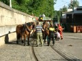 Připřahání koní určených k tažení vozu koňky k vlečnému vozu ev.č.90 | 27.8.2005