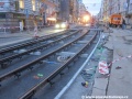 Dolaďování konečné polohy tramvajové tratě zřizované konstrukcí W-tram. | 23.2.2012